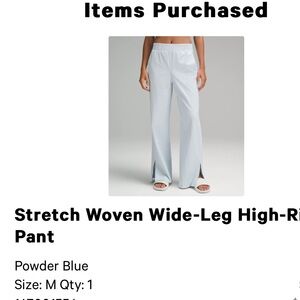 Lululemon Stretch Woven Wide-Leg High-Rise Pants